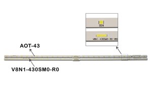 LED підсвітка TV 43" V8n1-430SM0-R0 (AOT-43, 43"newedge-28ea-180223-7020)