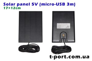 Сонячна панель 5V microUSB 173x119x13mm poli-Si — Сонячна батарея (полікристал)