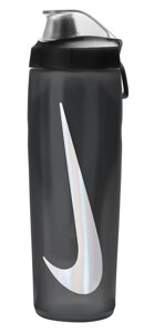 Пляшка nike refuel bottle locking LID 24 OZ антрацит, чорний, сріблястий уні 709 мл