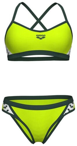 Купальник роздільний для жінок arena ICONS bikini CROSS BACK SOLID салатовий жін 44