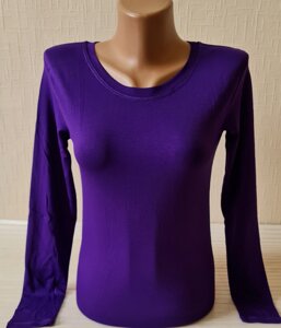 Лонгслів жіночий, футболка з довгим рукавом віскоза, фіолетовий