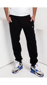 Чоловічі спортивні штани з манжетами напів батал чорні трикотажні розміри (50-58)