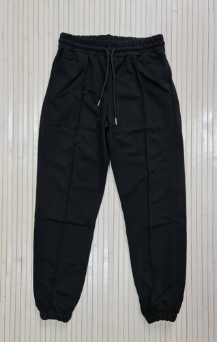 Спортивні штани жіночі з манжетом трикотажні чорні (розмір 42-44 (S