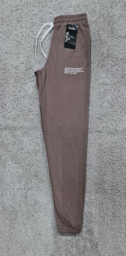 Спортивні штани жіночі з манжетом трикотанні мокко (розмір 42-44)