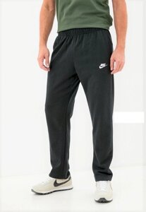 Спортивні теплі штани підліткові зимові прямі трикотаж на флісі темно-сірі розмір 44-46