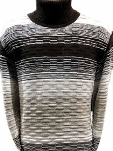 Теплий светр чоловічий TAIKO, з коміром хомут, светр-гольф шоколад