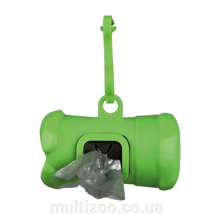 Диспенсер-кісточка пластик + пакети д / фекалій 1 * 15шт M від компанії Multizoo - зоотовари для тварин - фото 1