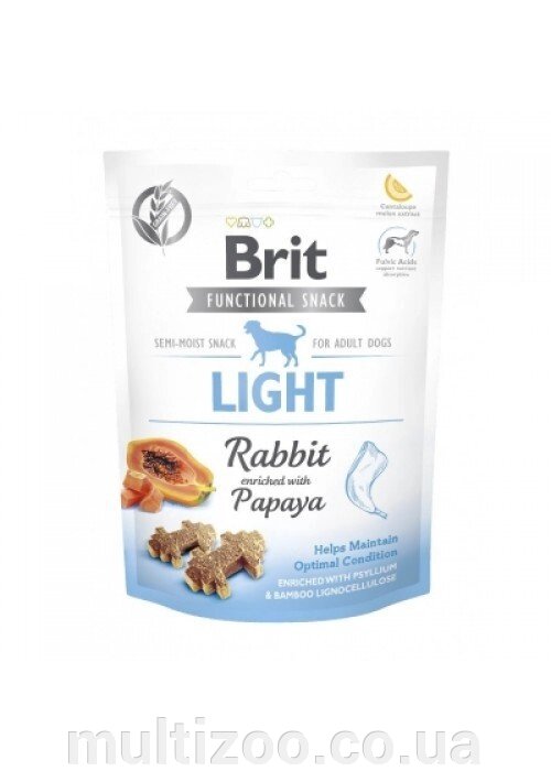 Функціональні ласощі Brit Care Light кролик з папайей д / собак, 150 г від компанії Multizoo - зоотовари для тварин - фото 1