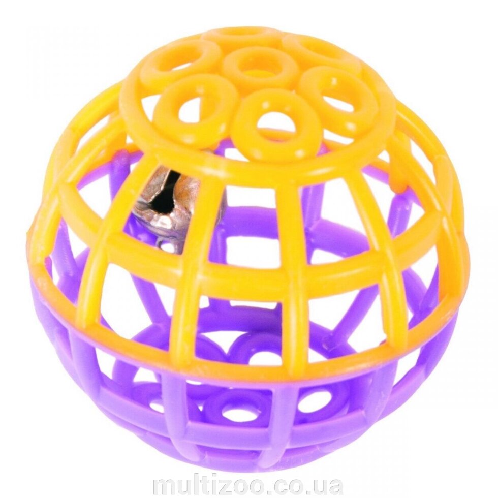 Іграшка для кішок Природа М'яч з брязкальцем 4,5 см (пластик, кольори в асортименті) від компанії Multizoo - зоотовари для тварин - фото 1
