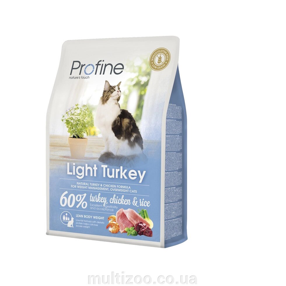 Корм д/котов Profine Cat Light  2 kg индейка д/оптимизаци веса від компанії Multizoo - зоотовари для тварин - фото 1