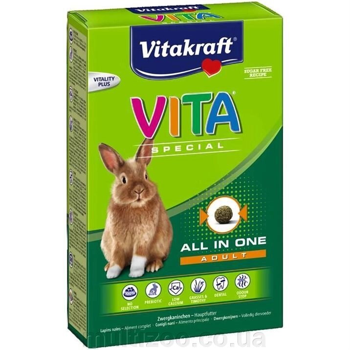 Корм д / кроликів Vita Special 600гр від компанії Multizoo - зоотовари для тварин - фото 1