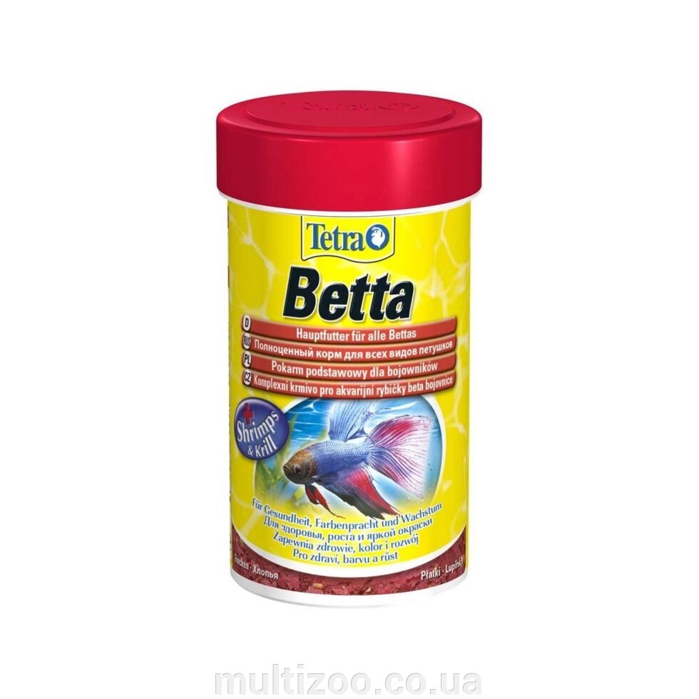 Корм д / петушковTetra BETTA 100ml пластівці для півників від компанії Multizoo - зоотовари для тварин - фото 1