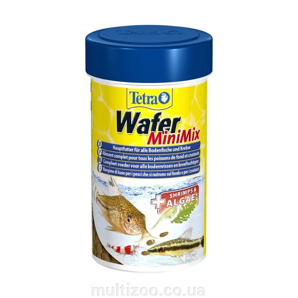 Корм д / риб Tetra Wafer Mini Mix 100ml для донних риб від компанії Multizoo - зоотовари для тварин - фото 1