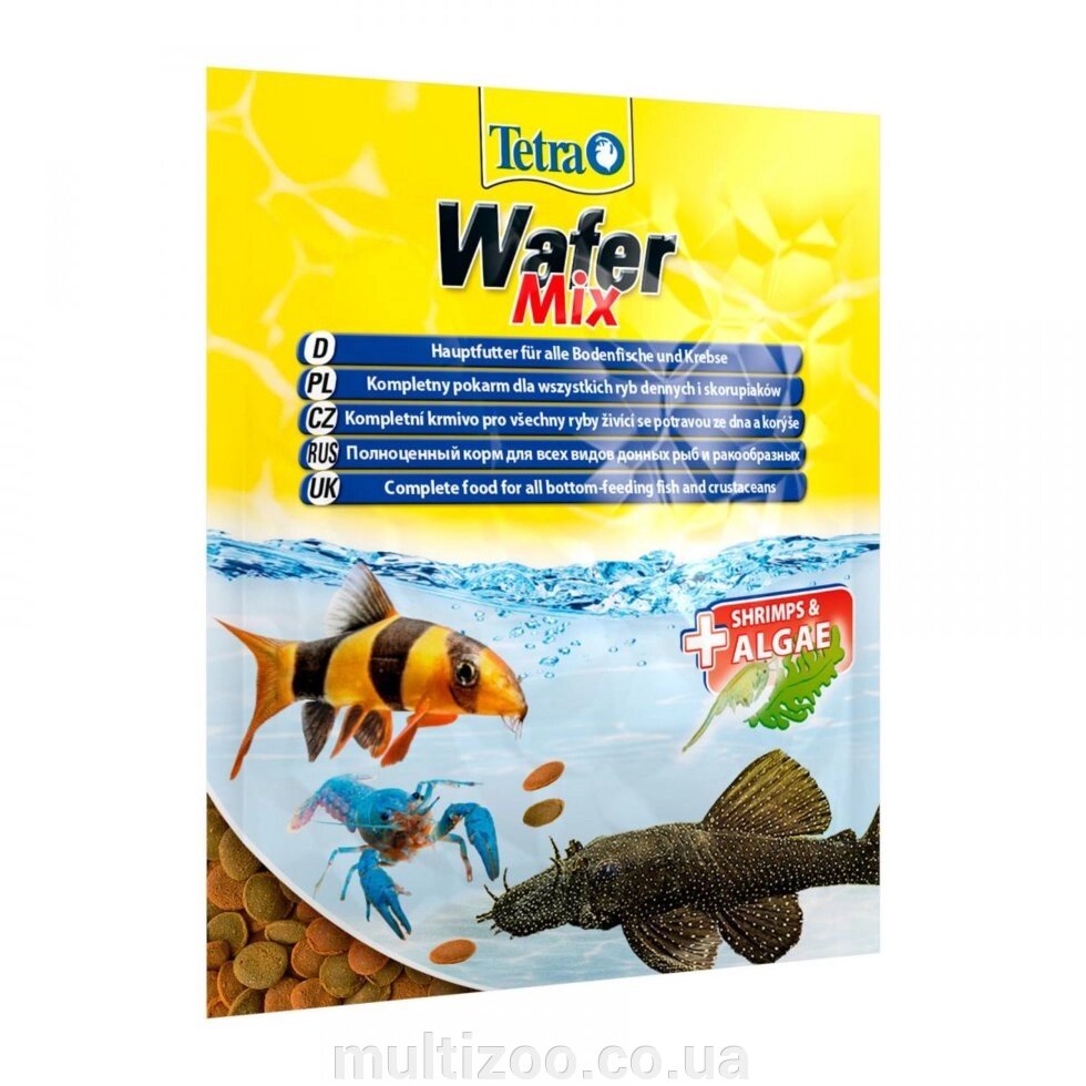 Корм д / риб Tetra Wafer Mix 12 / 15гр для донних риб від компанії Multizoo - зоотовари для тварин - фото 1