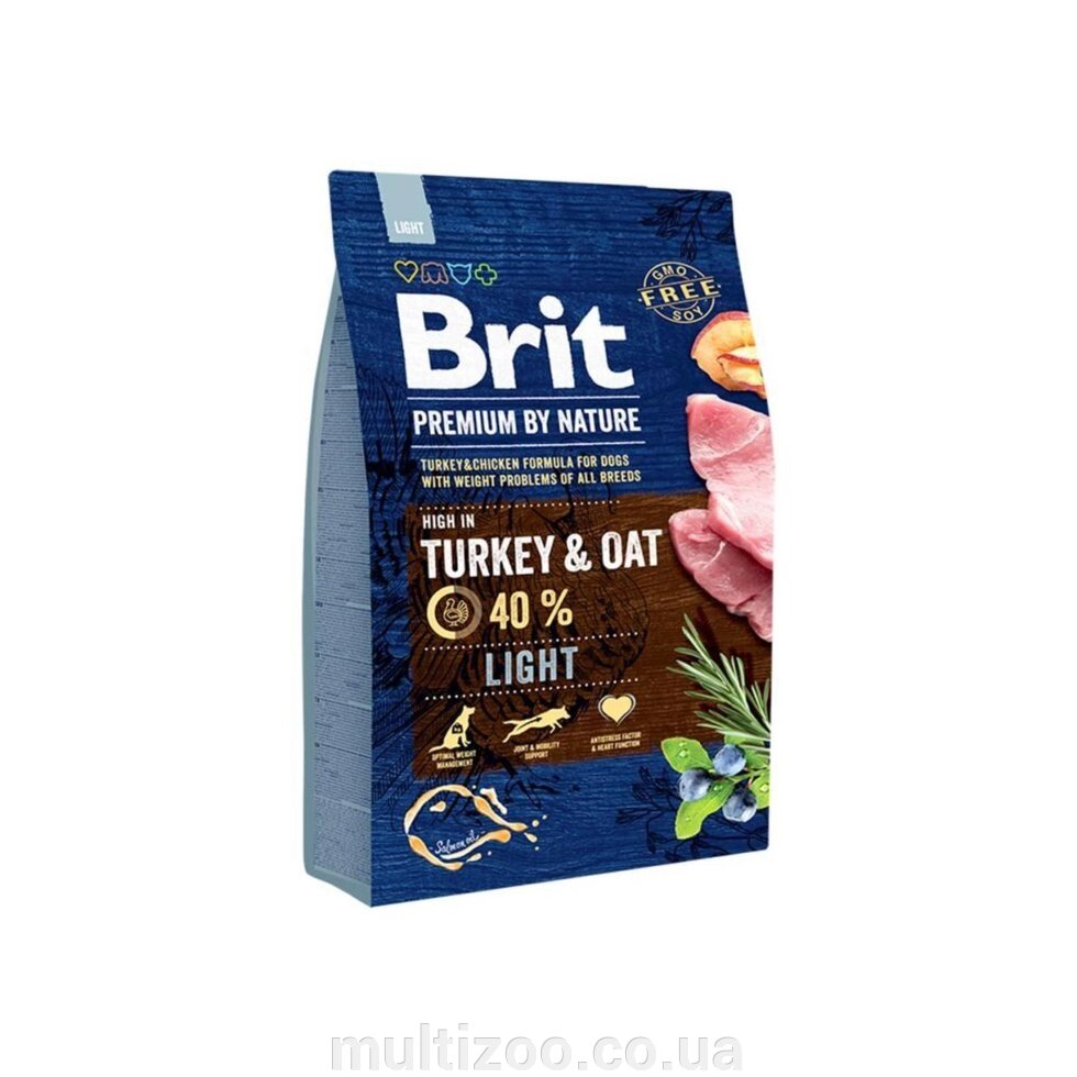 Корм д/собак Brit Premium Dog Light  3 kg від компанії Multizoo - зоотовари для тварин - фото 1