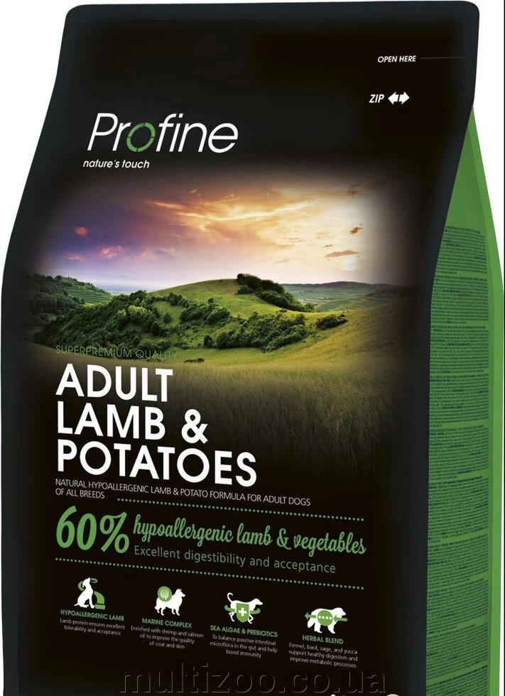 Profine Adult Lamb 15 кг, ягненок від компанії Multizoo - зоотовари для тварин - фото 1