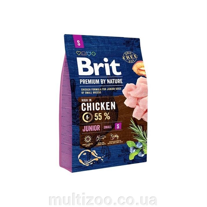 Корм для щенков Brit Premium Dog Junior S 8 kg від компанії Multizoo - зоотовари для тварин - фото 1