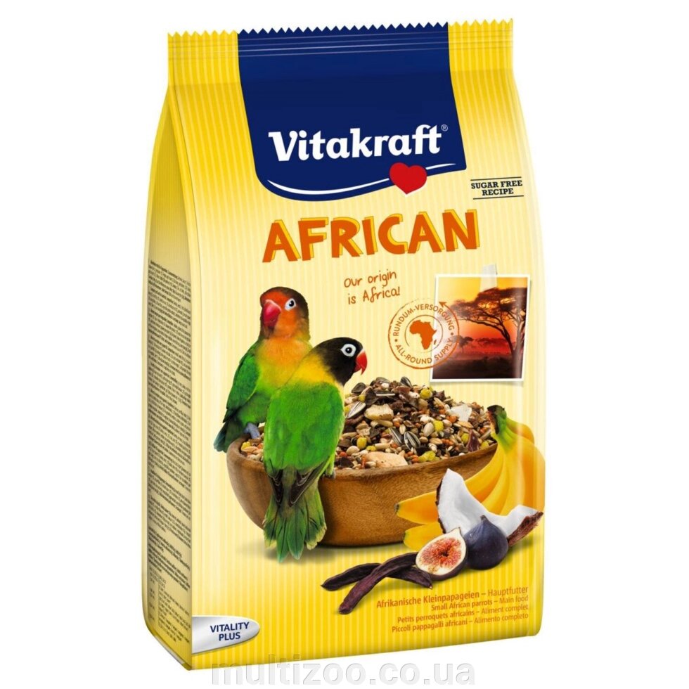 Корм для середніх африканських папуг Vitakraft «African» 750 г від компанії Multizoo - зоотовари для тварин - фото 1