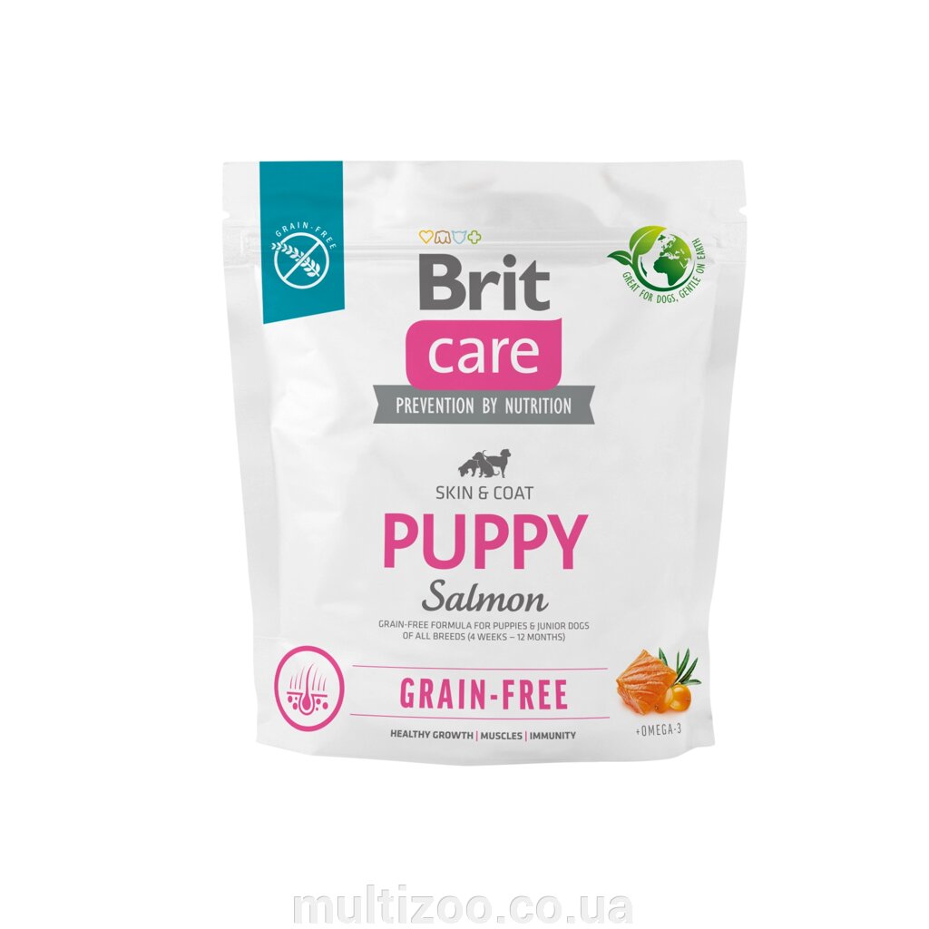 Корм для щенко Brit Care GF Puppy Salmon & Potato 12 kg (д / цуценят) від компанії Multizoo - зоотовари для тварин - фото 1