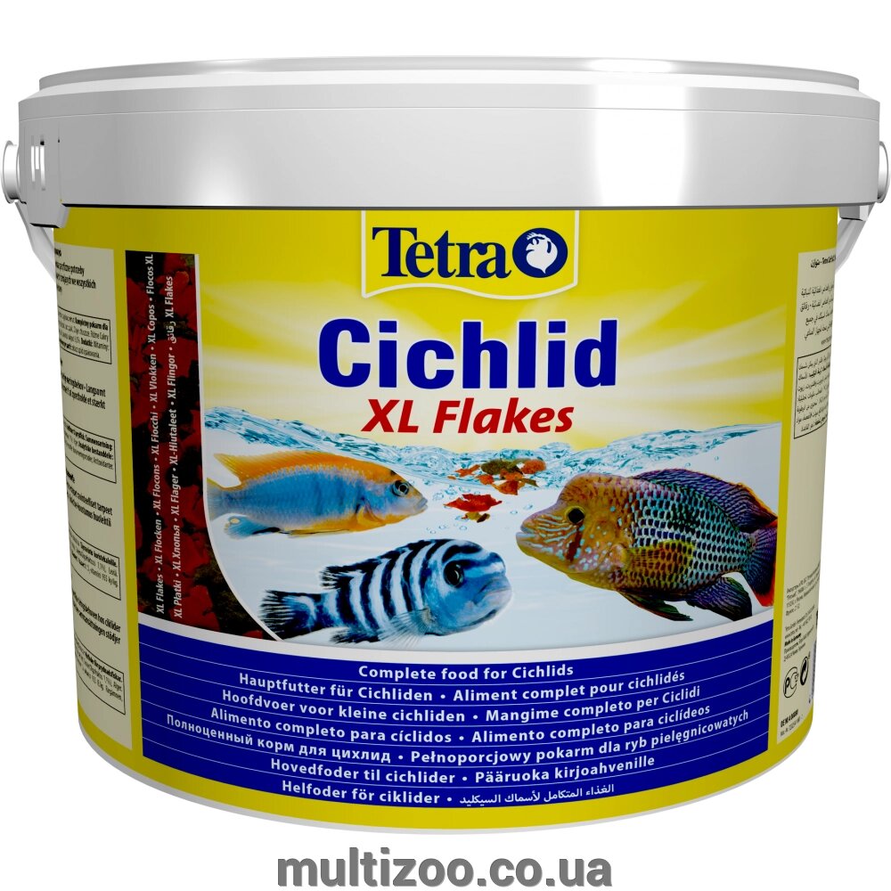 Корм Tetra Cichlid XL Flakes для рибок цихлід, 1,9 кг (пластівці) від компанії Multizoo - зоотовари для тварин - фото 1