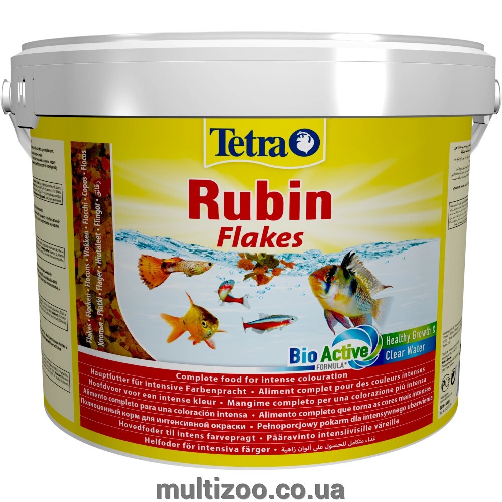 Корм Tetra Rubin Flakes для акваріумних рибок, для забарвлення, 2,05 кг (пластівці) від компанії Multizoo - зоотовари для тварин - фото 1