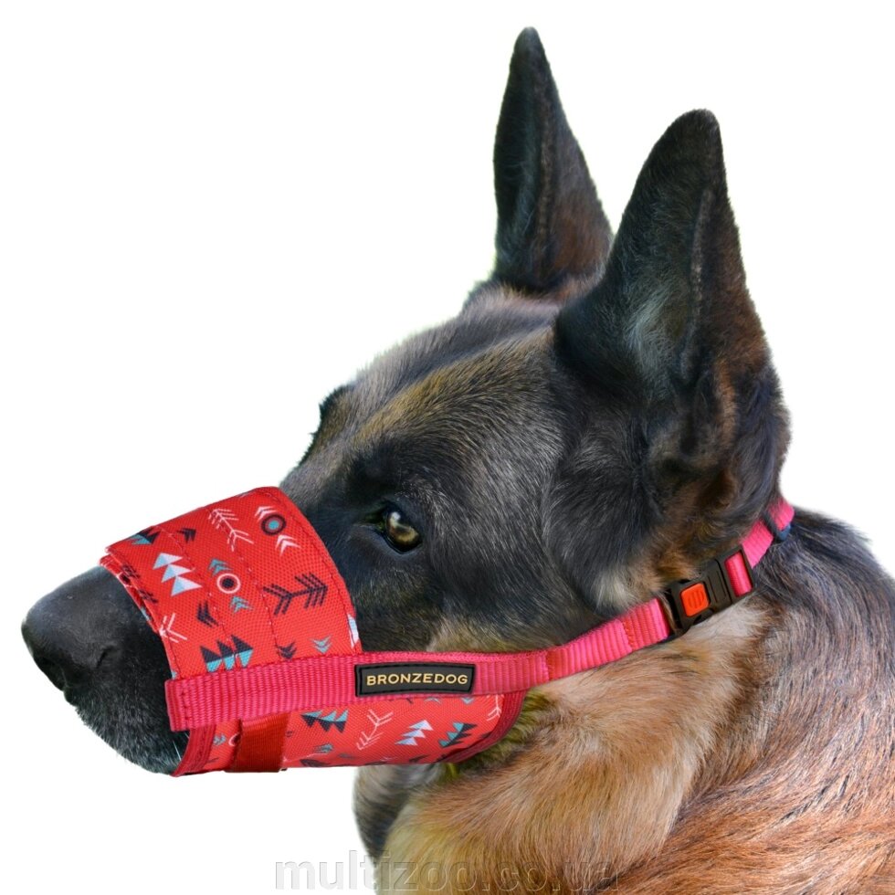 Намордник для собак Bronzedog нейлоновий регульований Інки від компанії Multizoo - зоотовари для тварин - фото 1