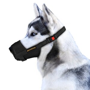Намордник для собак Bronzedog дихаючий регульований 3D сітка