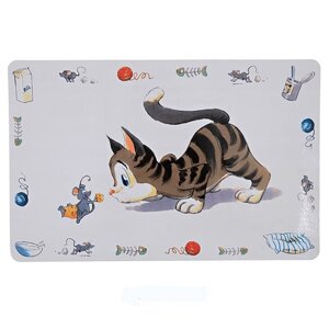 Килимок "Comic Cat" під миски д / котів 44 * 28см в Києві от компании Multizoo - зоотовары для животных