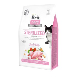 Сухий корм для стерилізованих котів Brit Care Cat GF Sterilized Sensitive, 0.4 кг