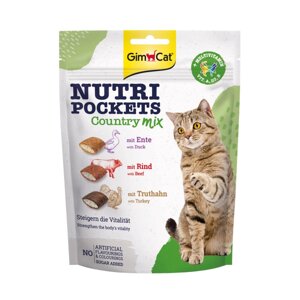 Вітамінні ласощі для кішок GimCat Nutri Pockets Кантрі мікс 150 г
