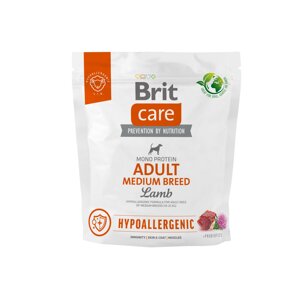 Сухий корм Brit Care Adult Medium Breed Lamb & Rice 1 kg (д/собак вагою від 10 до 25 кг) в Києві от компании Multizoo - зоотовары для животных