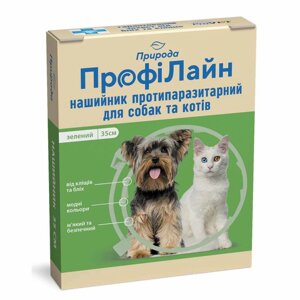 Ошейник "Профілайн" антиблошиный д/собак и кошек (зеленый), 35 см