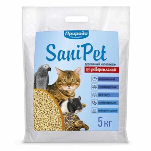 Наповнювач деревне SANI PET 10кг натуральний