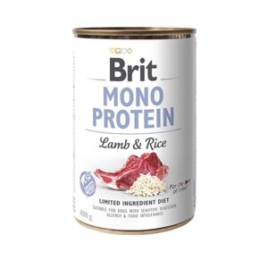 Консерва д/собак Brit Mono Protein Dog k 400 g с ягненком и темным рисом