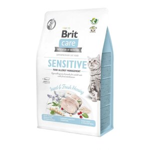 Сухий корм для котів з харчовою непереносимістю Brit Care Cat GF Insect з комахами та рибою 0,4 кг