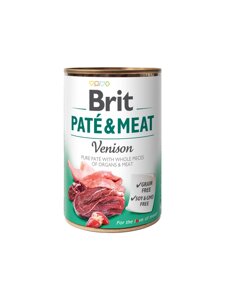 Консерва д/собак Brit Paté & Meat Dog k 400 g с олениной