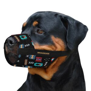 Намордник для собак Bronzedog нейлоновий регульований Ацтеки в Києві от компании Multizoo - зоотовары для животных