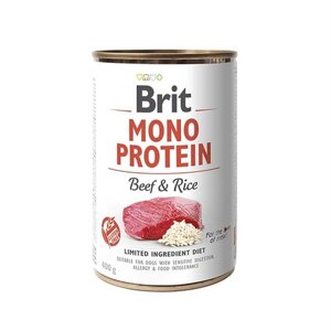 Консерва д/собак Brit Mono Protein Dog k 400 g с говядиной и темным рисом