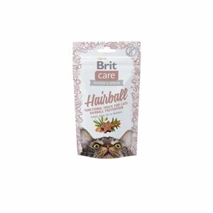 Функціональні ласощі Brit Care Hairball з качкою д / котів, 50г