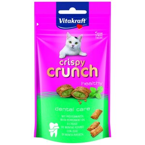 Ласощі для котів Vitakraft Crispy Crunch подушечки для зубів 60 г (м’ята) в Києві от компании Multizoo - зоотовары для животных