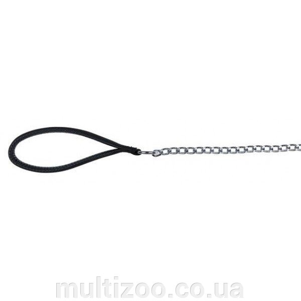 Поводок-цепь с нейлон. ручкой 1м/4мм черный від компанії Multizoo - зоотовари для тварин - фото 1