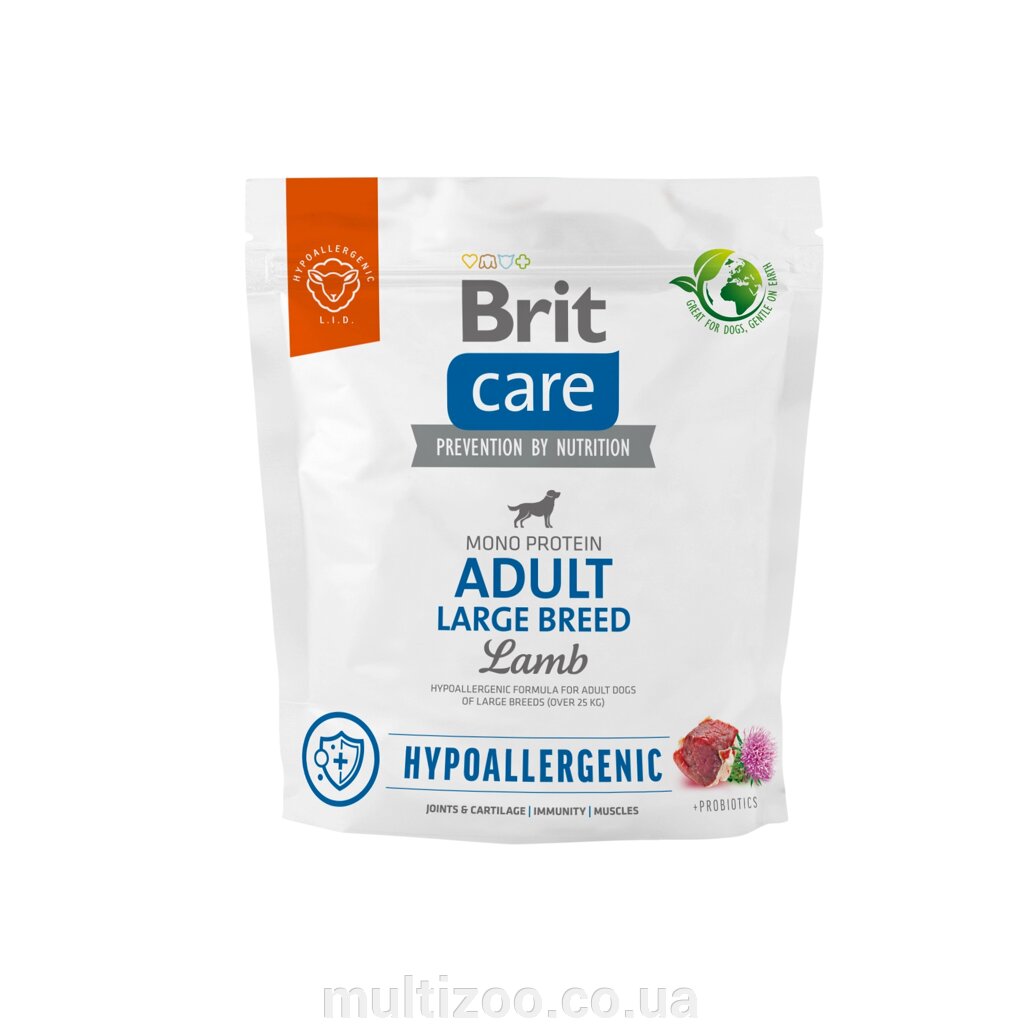 Сухий корм Brit Care Adult Large Breed Lamb & Rice 1 kg (д/собак весом от 25 кг) від компанії Multizoo - зоотовари для тварин - фото 1