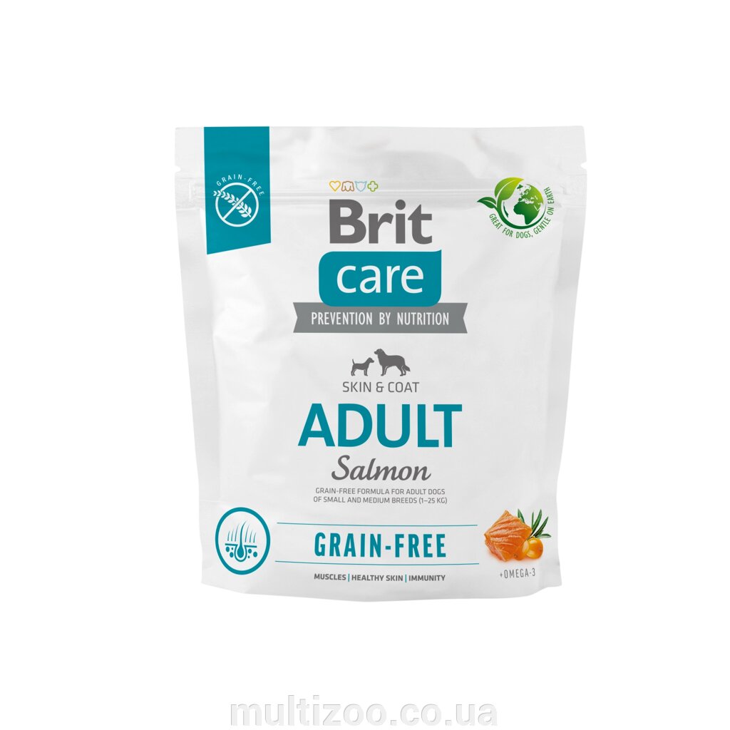 Корм д/собак Brit  Care GF Adult Salmon & Potato 12 kg  (д/собак вагою до 25 кг) від компанії Multizoo - зоотовари для тварин - фото 1