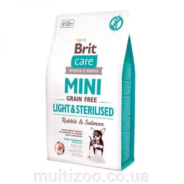 Сухий корм Brit Care GF Mini Light & Sterilised 2 kg (д / собак малих порід) контроль ваги від компанії Multizoo - зоотовари для тварин - фото 1