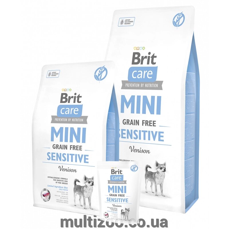 Сухий корм Brit Care GF Mini Sensitive 0,4 kg (д / собак малих порід c чутливим травленням) від компанії Multizoo - зоотовари для тварин - фото 1