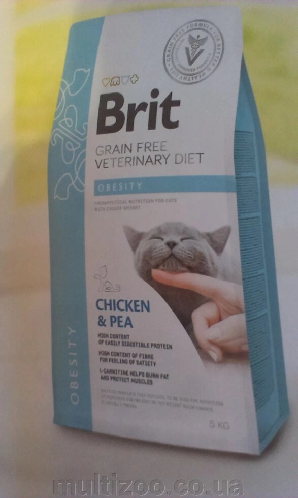 Brit GF Veterinary Diets Cat Obesity 2 kg від компанії Multizoo - зоотовари для тварин - фото 1