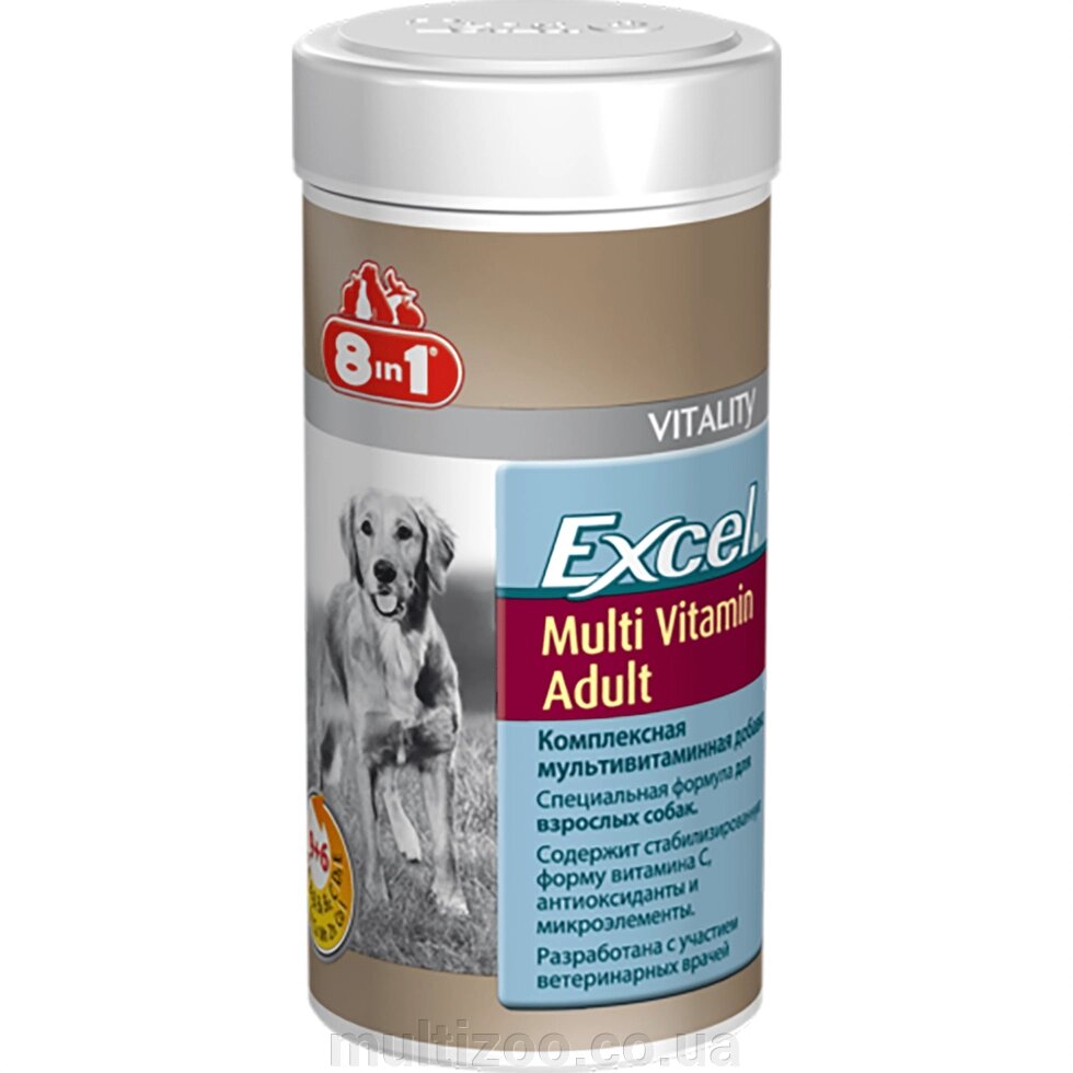 Вітаміни д / собак Excel Multi Vit-Adult 70таб. 8in1 від компанії Multizoo - зоотовари для тварин - фото 1