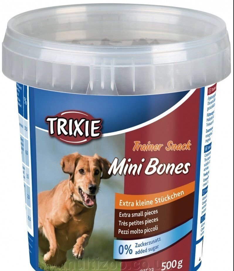 Вітаміни для собак Відро пластик. "Mini Bones" 500гр від компанії Multizoo - зоотовари для тварин - фото 1