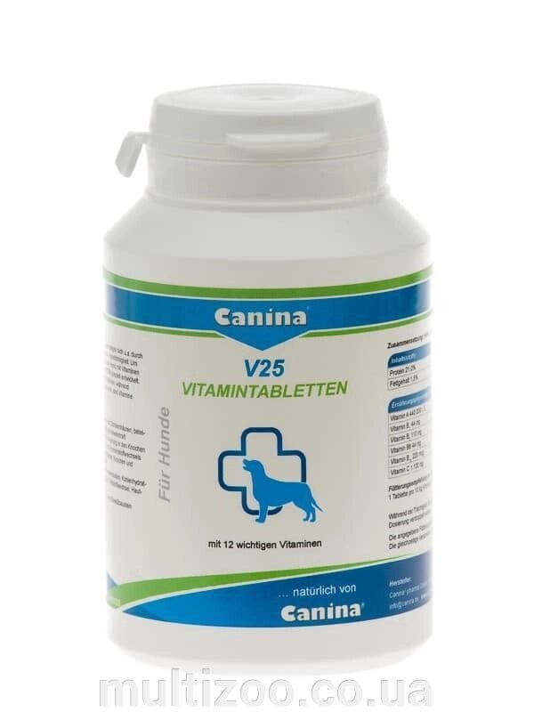 Витамины V25 200г (60 табл) поливит. компл. д/соб. від компанії Multizoo - зоотовари для тварин - фото 1