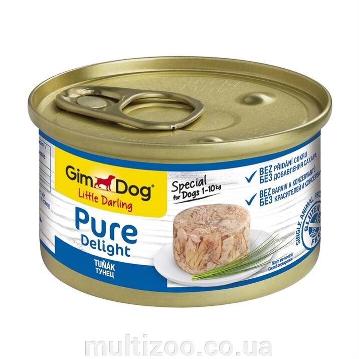 Вологий корм д / собак GimDog LD Pure Delight k 85g тунець від компанії Multizoo - зоотовари для тварин - фото 1